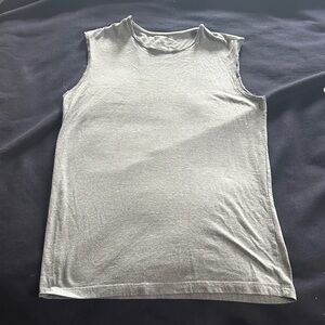 Grey Cut Off Tank Top - S